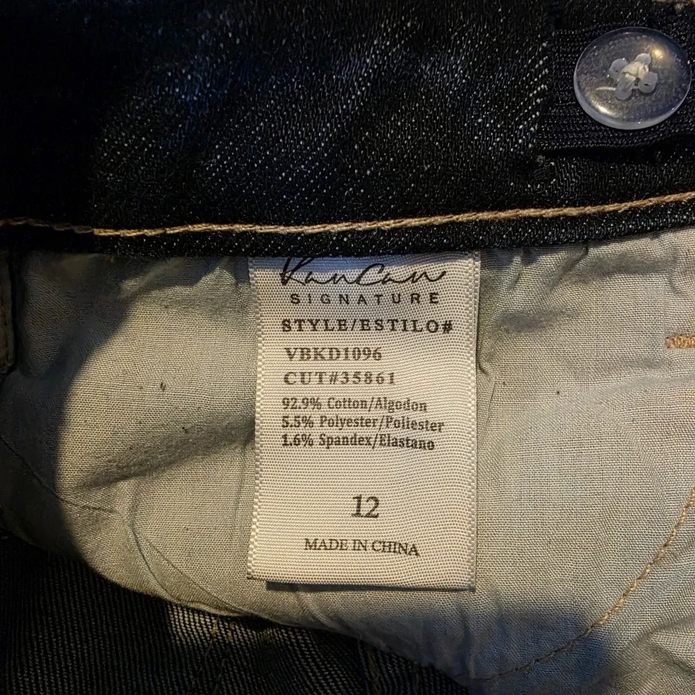 KanCan Signature Girls Mid-Rise Slim Fit Ankle Skinny Distressed‎ Jeans Size 12